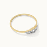 Five Stone Diamond Ring, 14K Gold Vermeil, 1/4 ct Lab Grown Diamond-8