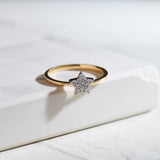 Star Pave Diamond Ring, 14K Gold Vermeil, 1/8 ct Lab Grown Diamond-6