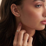 Star Pave Diamond Ring, 14K Gold Vermeil, 1/8 ct Lab Grown Diamond-2