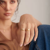 Faceted Round Diamond Ring, 14K Solid Gold, 1/4 ct Lab Grown Diamond-2