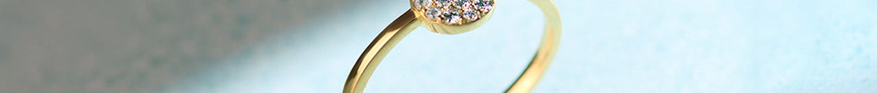 Round Pave Diamond Ring, 14K Gold Vermeil, 1/4 ct Lab Grown Diamond-1
