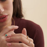 Trillion Diamond Ring, 14K Solid Gold, 1/4 ct Lab Grown Diamond-5