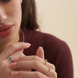 Trillion Diamond Ring, 14K Gold Vermeil, 1/4 ct Lab Grown Diamond-5