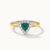 Trillion Diamond Ring, 14K Gold Vermeil, 1/4 ct Lab Grown Diamond-3