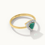 Trillion Diamond Ring, 14K Gold Vermeil, 1/4 ct Lab Grown Diamond-8