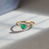 Trillion Diamond Ring, 14K Gold Vermeil, 1/4 ct Lab Grown Diamond-6