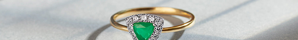 Trillion Diamond Ring, 14K Gold Vermeil, 1/4 ct Lab Grown Diamond-1