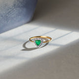 Trillion Diamond Ring, 14K Gold Vermeil, 1/4 ct Lab Grown Diamond-1