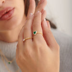 Trillion Diamond Ring, 14K Solid Gold, 1/4 ct Lab Grown Diamond-2
