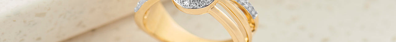 Triple Row Halo Cluster Diamond Ring, 14K Solid Gold, 3/8 ct Lab Grown Diamond-1