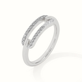 Pave Diamond Paperclip Ring