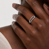 Pave Diamond Paperclip Ring