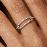 Pave Diamond Paperclip Ring
