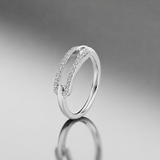 Pave Diamond Paperclip Ring