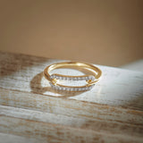 Pave Diamond Paperclip Ring