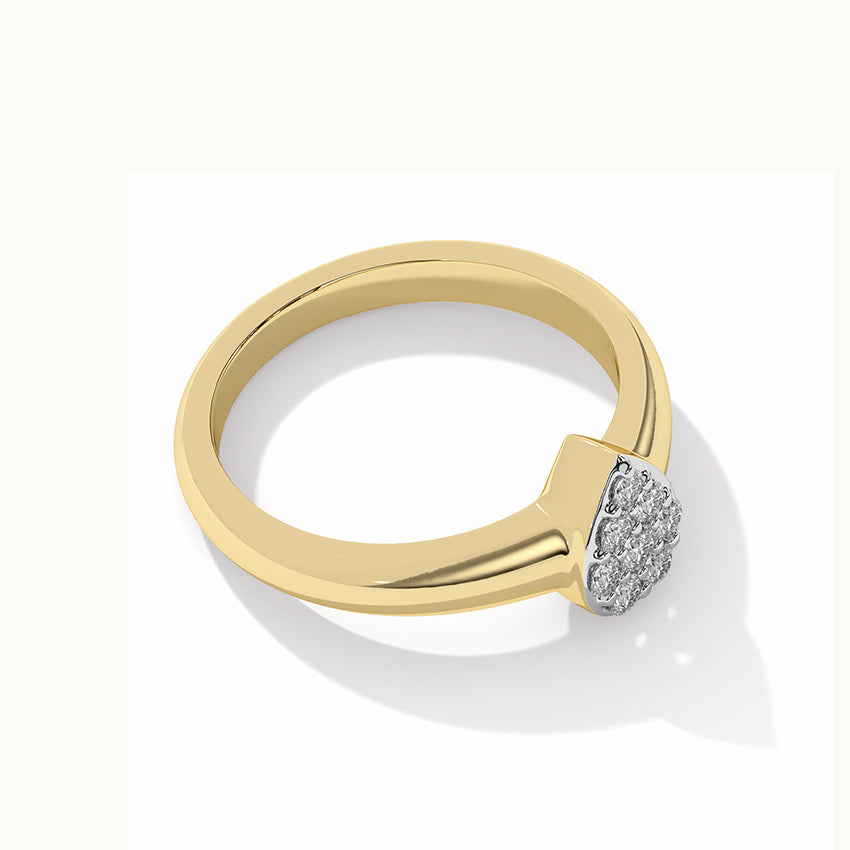 Pear Cluster Diamond Ring, 14K Gold Vermeil, 1/5 ct Lab Grown Diamond-7