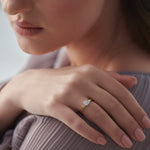 Cushion Cluster Diamond Ring, 14K Gold Vermeil, 1/6 ct Lab Grown Diamond-5