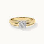 Cushion Cluster Diamond Ring, 14K Solid Gold, 1/6 ct Lab Grown Diamond-3
