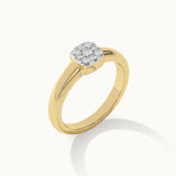 Cushion Cluster Diamond Ring, 14K Solid Gold, 1/6 ct Lab Grown Diamond-6