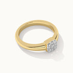 Cushion Cluster Diamond Ring, 14K Gold Vermeil, 1/6 ct Lab Grown Diamond-7