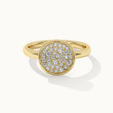 Wave Cluster Diamond Ring, 14K Gold Vermeil, 1/3 ct Lab Grown Diamond-3