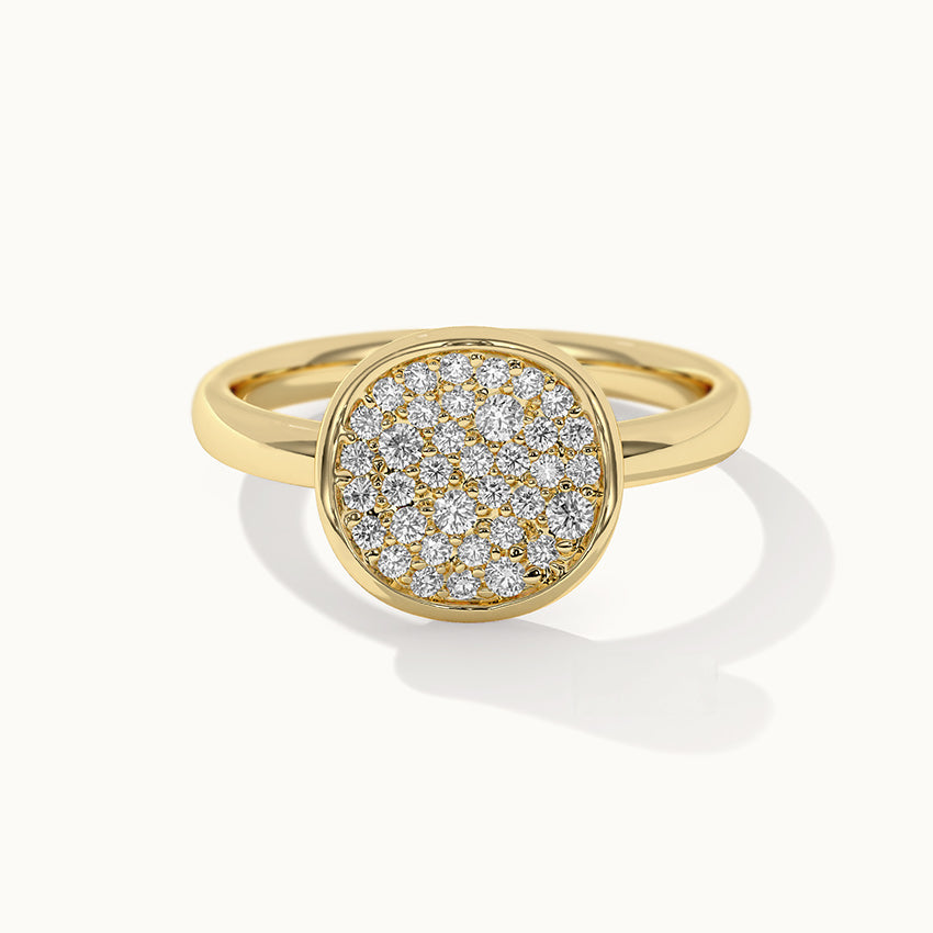 Wave Cluster Diamond Ring, 14K Gold Vermeil, 1/3 ct Lab Grown Diamond-3