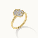 Wave Cluster Diamond Ring, 14K Solid Gold, 1/3 ct Lab Grown Diamond-7