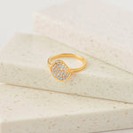 Wave Cluster Diamond Ring, 14K Solid Gold, 1/3 ct Lab Grown Diamond-1