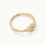 Evil Eye Diamond Ring, 14K Gold Vermeil, 1/4 ct Lab Grown Diamond-8