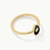 Pear Cera Diamond Ring, 10K Solid Gold, 1/20 ct Lab Grown Diamond-8