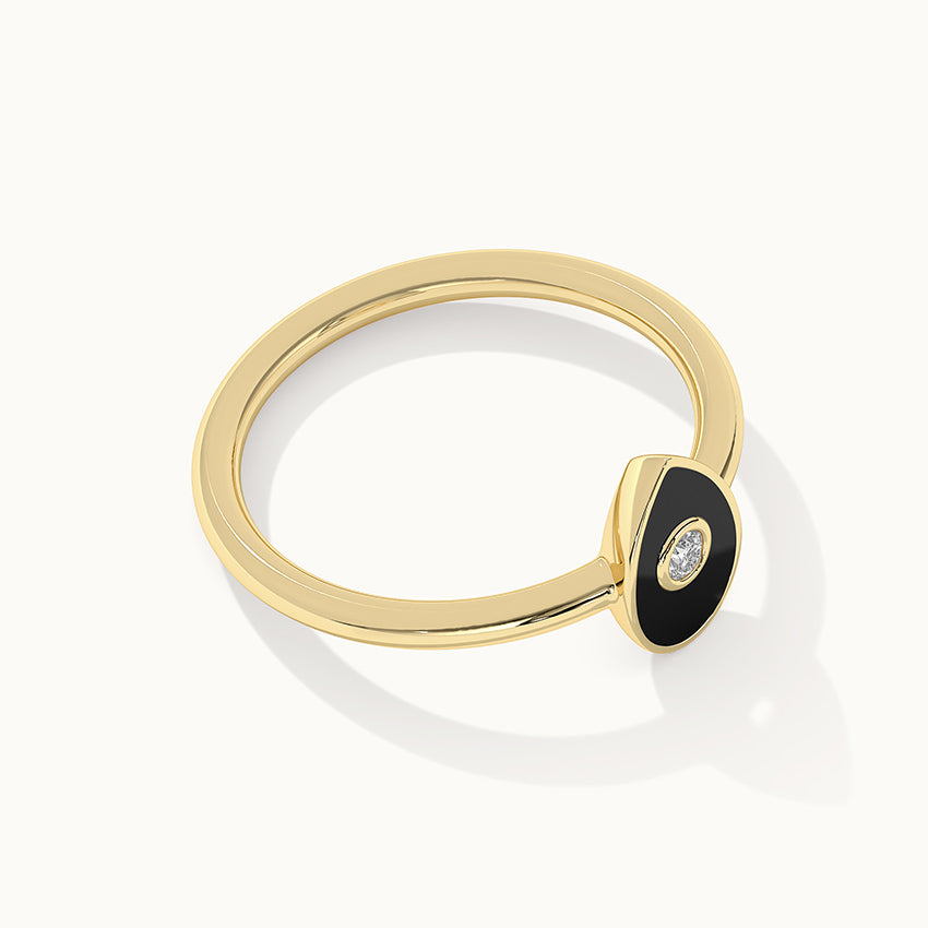 Pear Cera Diamond Ring, 10K Solid Gold, 1/20 ct Lab Grown Diamond-8