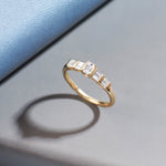 Clear Baguette Diamond Ring, 14K Gold Vermeil, 1/3 ct Lab Grown Diamond-5
