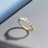 Clear Baguette Diamond Ring, 14K Gold Vermeil, 1/3 ct Lab Grown Diamond-5