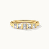 Clear Baguette Diamond Ring, 14K Solid Gold, 1/3 ct Lab Grown Diamond-3