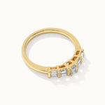 Clear Baguette Diamond Ring, 14K Gold Vermeil, 1/3 ct Lab Grown Diamond-6