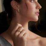 Clear Baguette Diamond Ring, 14K Gold Vermeil, 1/3 ct Lab Grown Diamond-4