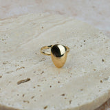 Gold Pebble Ring, 10K Solid Gold-4