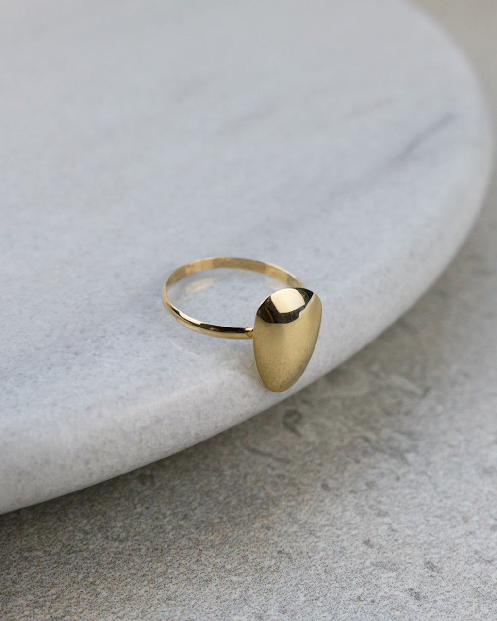 Gold Pebble Ring, 10K Solid Gold-5