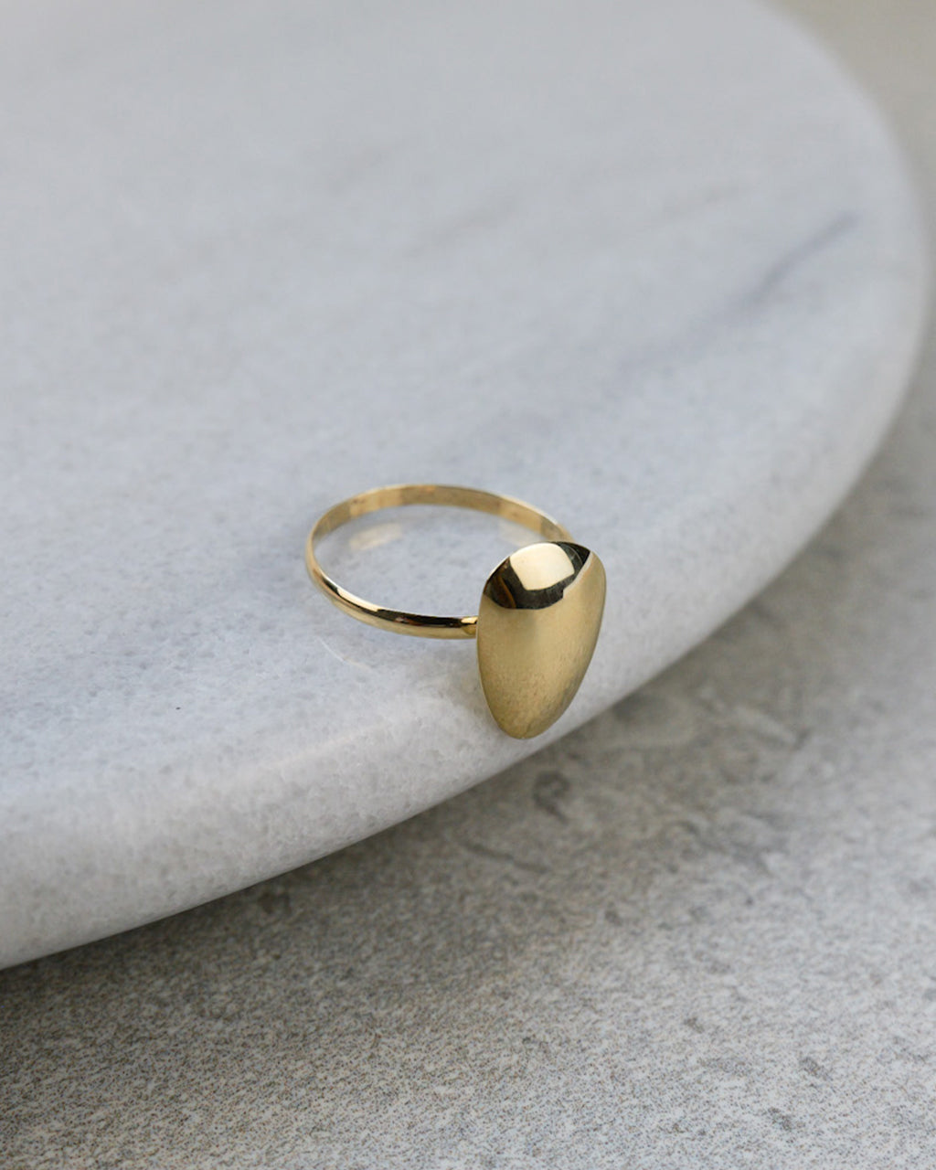 Gold Pebble Ring