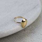 Gold Pebble Ring, 10K Solid Gold-5