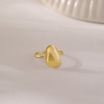 Gold Pebble Ring, 10K Solid Gold-1