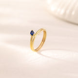 Gold Blue Stone Ring