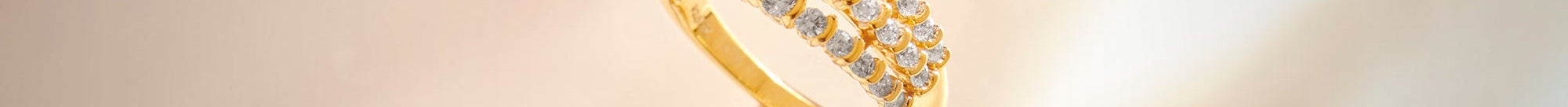 Stunning Three Row Diamond Ring, 14K Gold Vermeil, 5/8 ct Lab Grown Diamond-1