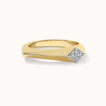 Comet Diamond Band, 14K Solid Gold, 1/20 ct Lab Grown Diamond-2