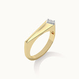 Comet Diamond Band, 14K Solid Gold, 1/20 ct Lab Grown Diamond-4