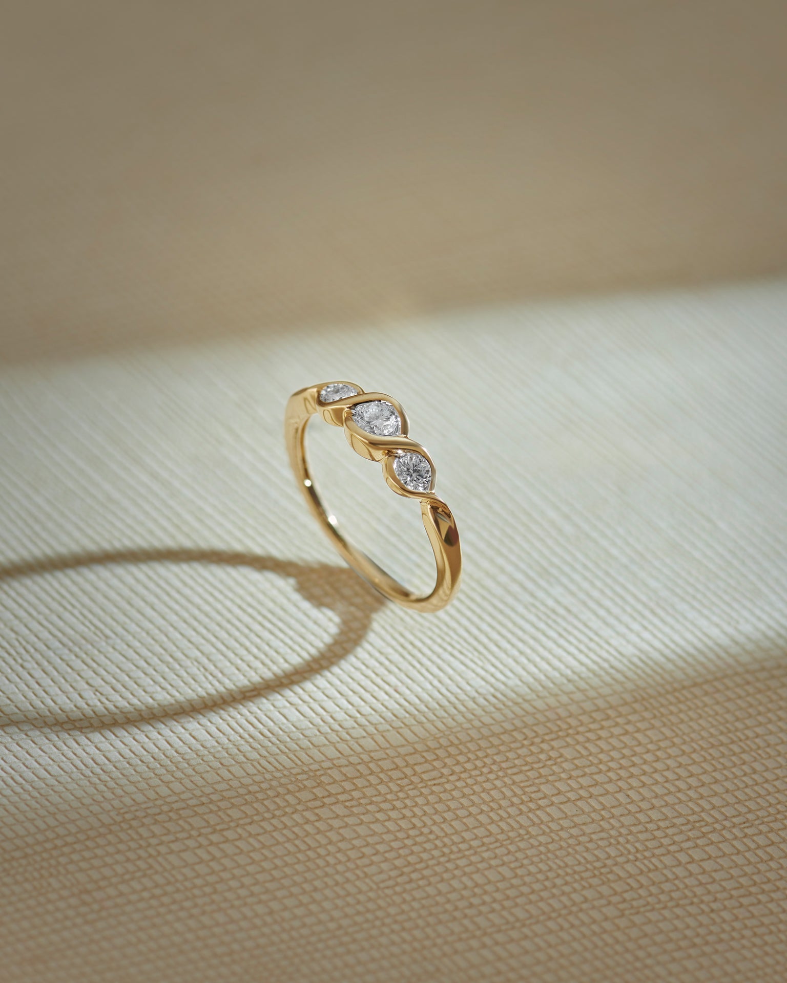 Entwine Stacker Ring, 14K Solid Gold, 1/3 ct Lab Grown Diamond-6
