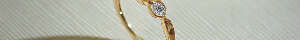 Entwine Stacker Ring, 14K Solid Gold, 1/3 ct Lab Grown Diamond-1
