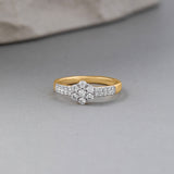 Floral Cluster Ring, 14K Gold Vermeil, 1/2 ct Lab Grown Diamond-5