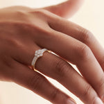Floral Cluster Ring, 14K Solid Gold, 1/2 ct Lab Grown Diamond-2