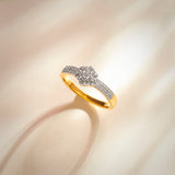 Floral Cluster Ring, 14K Solid Gold, 1/2 ct Lab Grown Diamond-1